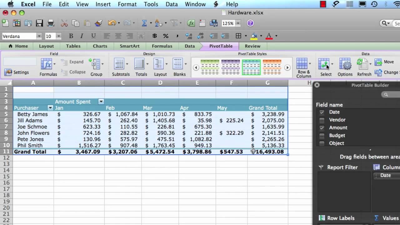 Excel pivot table tutorial pdf